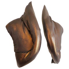 JEAN-PAUL GAULTIER Metallic bronze padded bolero 