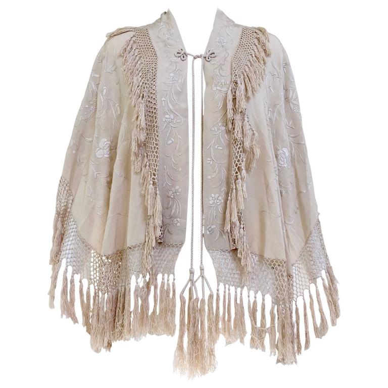 1920s fringe shawl