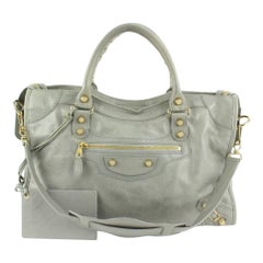 Balenciaga Grau Gris Pyrit Agneau Gold Riesen 12 Gold Hardware Stadttasche 1231ba22