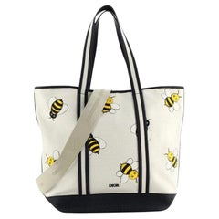 Christian Dior KAWS Bee Shopper Tote Printed Canvas with Leather Medium