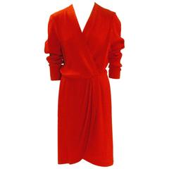 Yves Saint Laurent Blistered Silk Dress