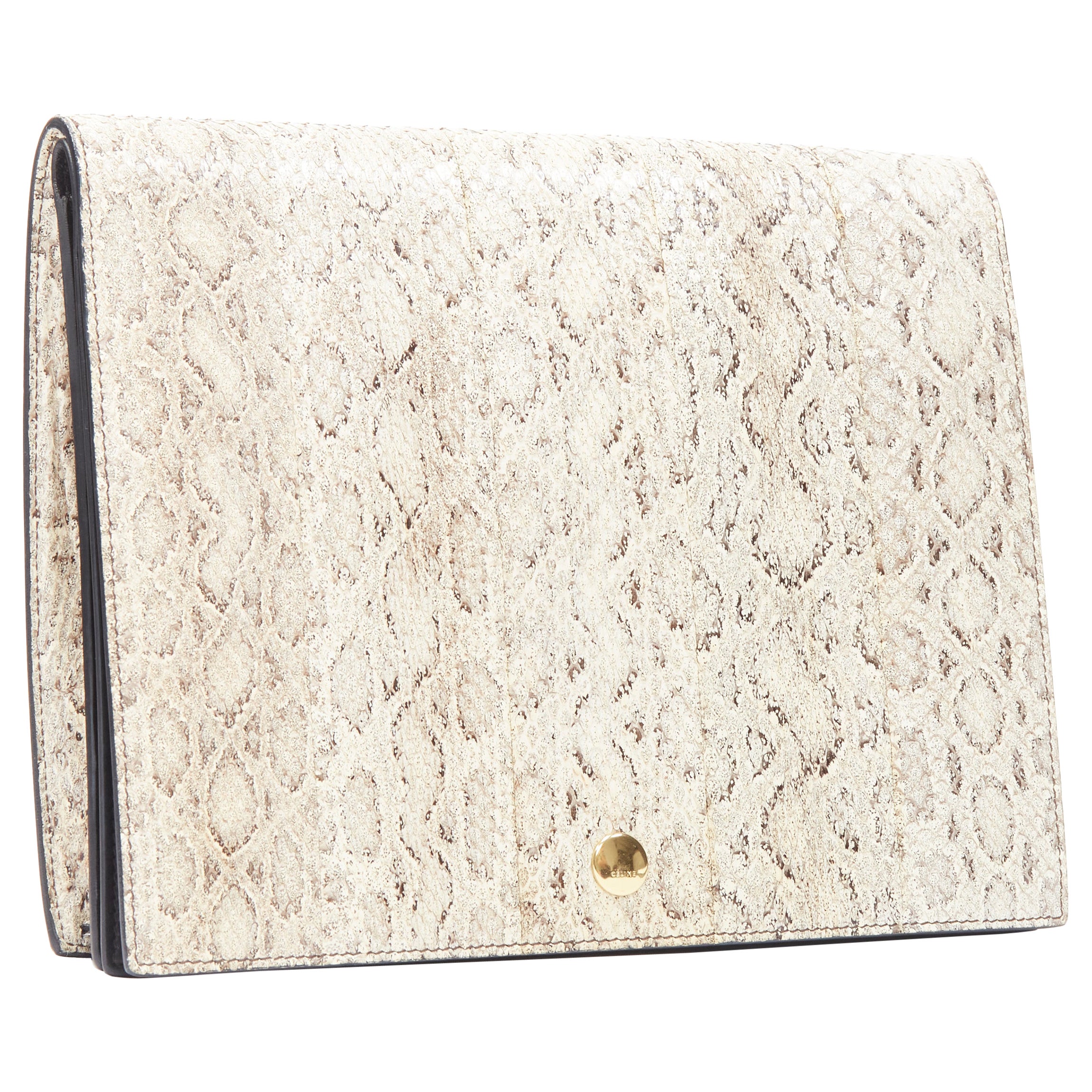 Chanel Black Quilted Lambskin Envelope Clutch No. 20 iPad Case at 1stDibs