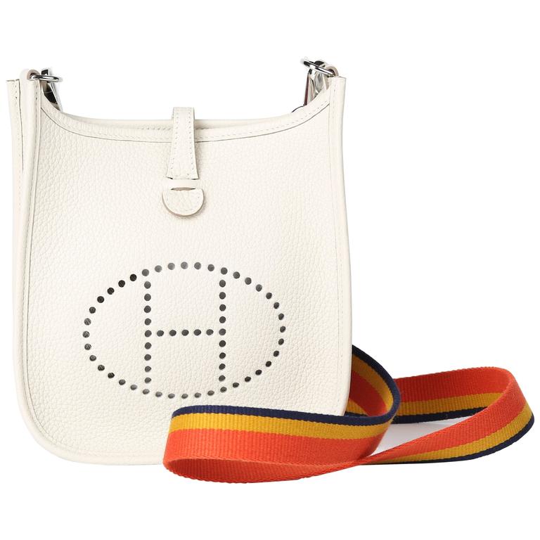 Hermes Mini Evelyne Craie Color in Clemence Leather with Amazon Strap For  Sale at 1stDibs | hermes amazon strap