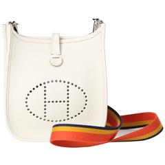 Hermes Mini Evelyne Craie Color in Clemence Leather with Amazon Strap