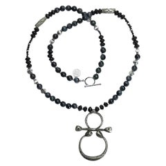 Jada Jo Black Tiger's Eye Silver Malika Necklace