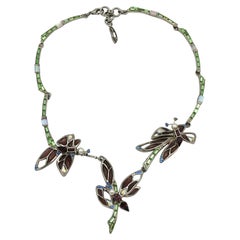 Christian Lacroix Vintage Jewelled Butterfly Necklace