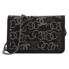 Chanel Paris-Shanghai Wallet on Chain Crystal Embellished Canvas