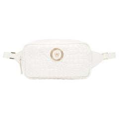 new VERSACE Vanitas baroque quilted white leather Medusa crossbody waist bag