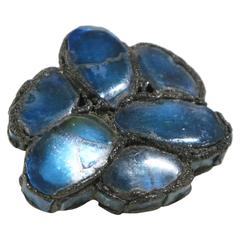 Line Vautrin Talosel Brooch Pin cobalt blue color 8