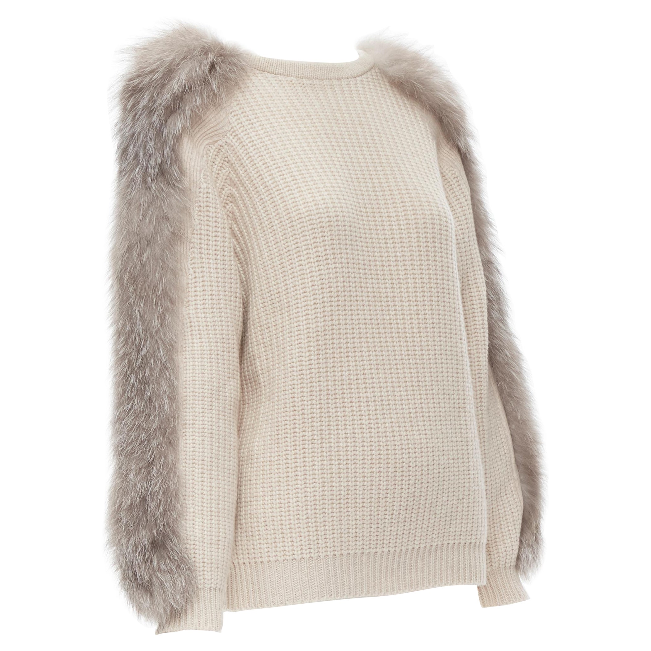 BRUNELLO CUCINELLI heather beige cashmere BELTED Cardigan Sweater M For ...