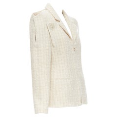 Tweed suit jacket Chanel Ecru size 34 FR in Tweed - 28483871