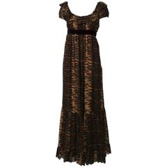 Used Anne Fogarty  Print Maxi Dress