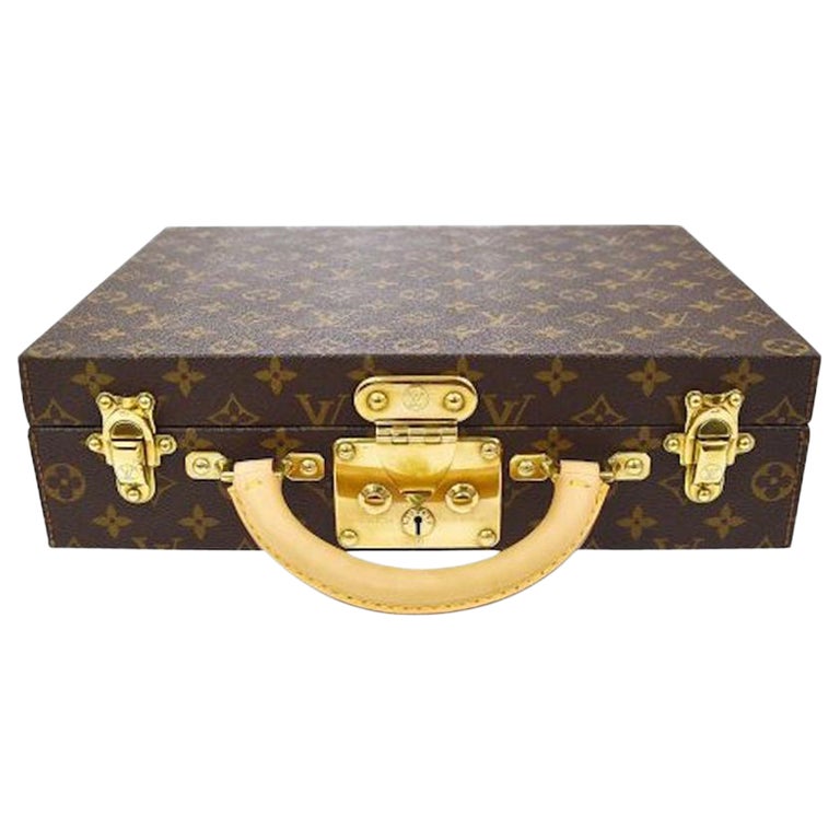 Louis Vuitton Monogram Small Travel Men's Women's Jewelry Watch Case Trunk  Bag