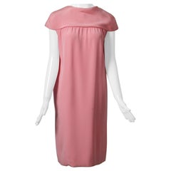 Vintage Henri Bendel 1960s Pink Silk Dress