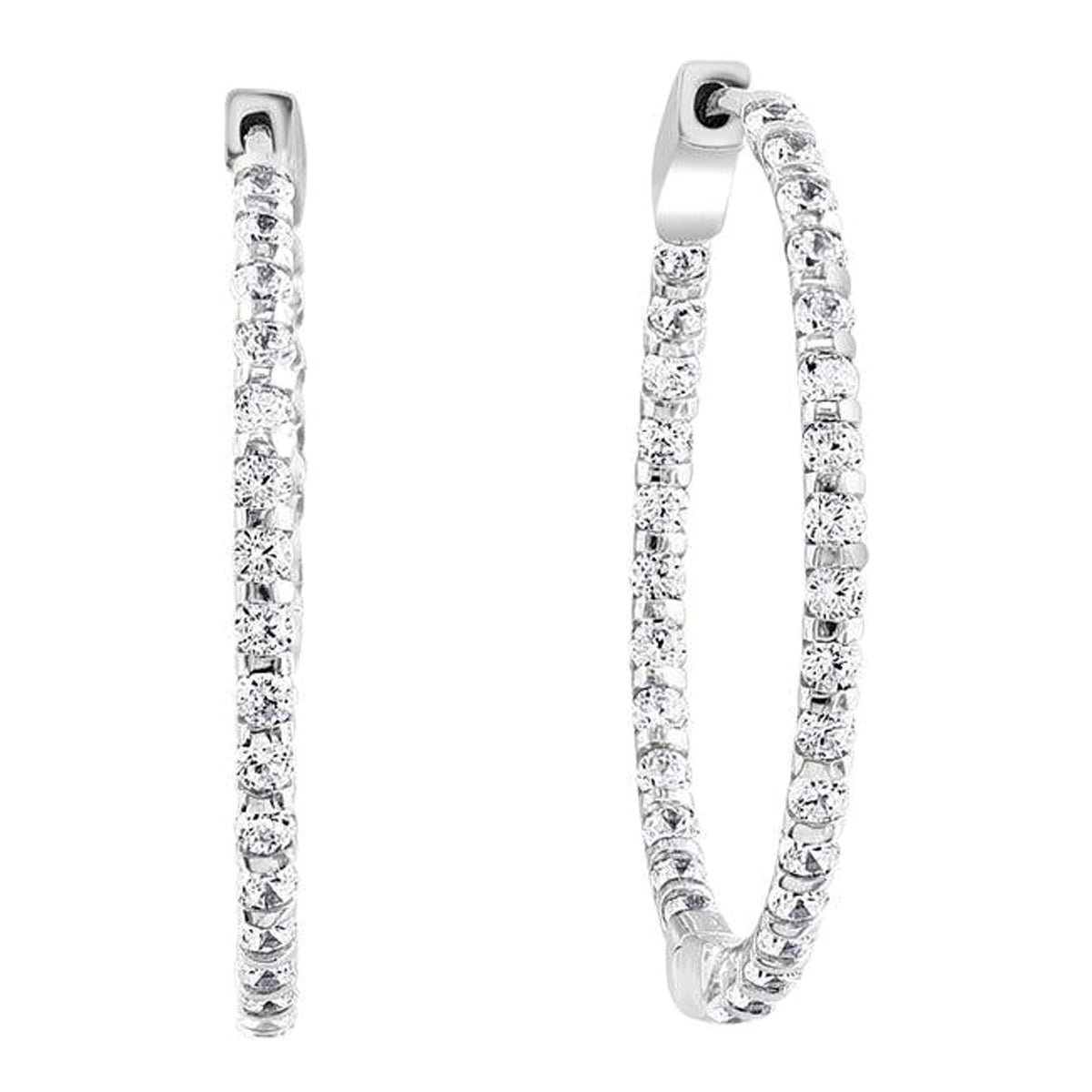 Small cubic zirconia hoop earrings deals