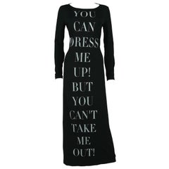 Moschino Vintage Iconic "You Can Dress Me Up..." Bodycon Maxi Dress