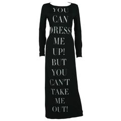 Moschino Vintage Iconic "You Can Dress Me Up..." Bodycon Maxi Dress 7