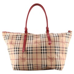 Burberry Salisbury Tote Haymarket Coated Canvas Medium