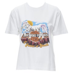 VETEMENTS 2021 Unisex Magic Unicorns Forever tshirt in cotone bianco M.