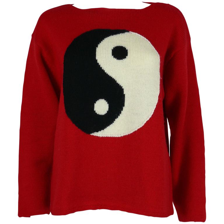 Moschino Vintage Yin Yang Wool Jumper at 1stDibs