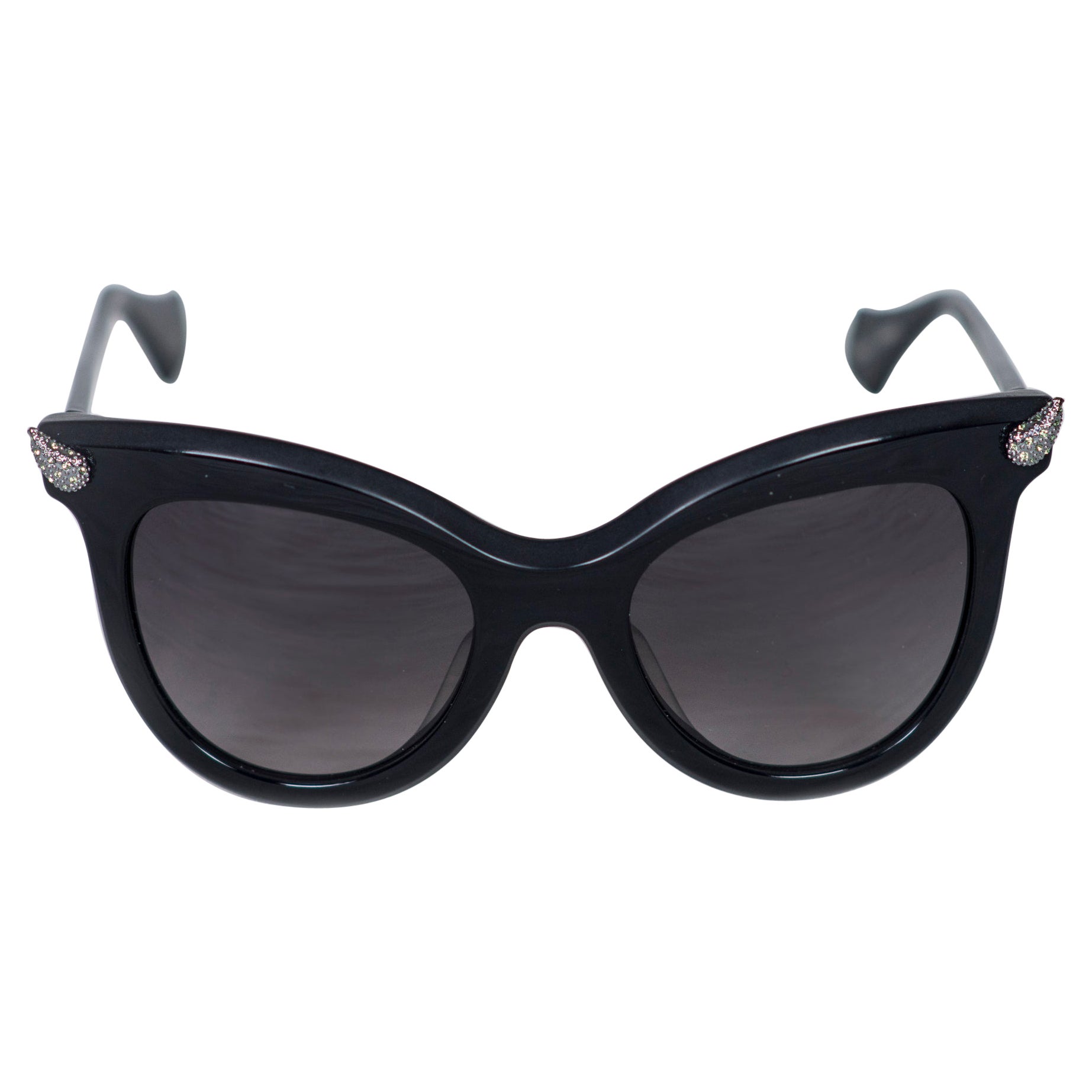 Vivienne Westwood Cat-Eye Diamante Horned Sunglasses