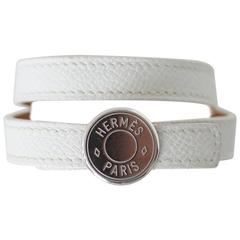 HERMES bracelet Clou de Selle Double Tour 2 straps palladium no longer produced