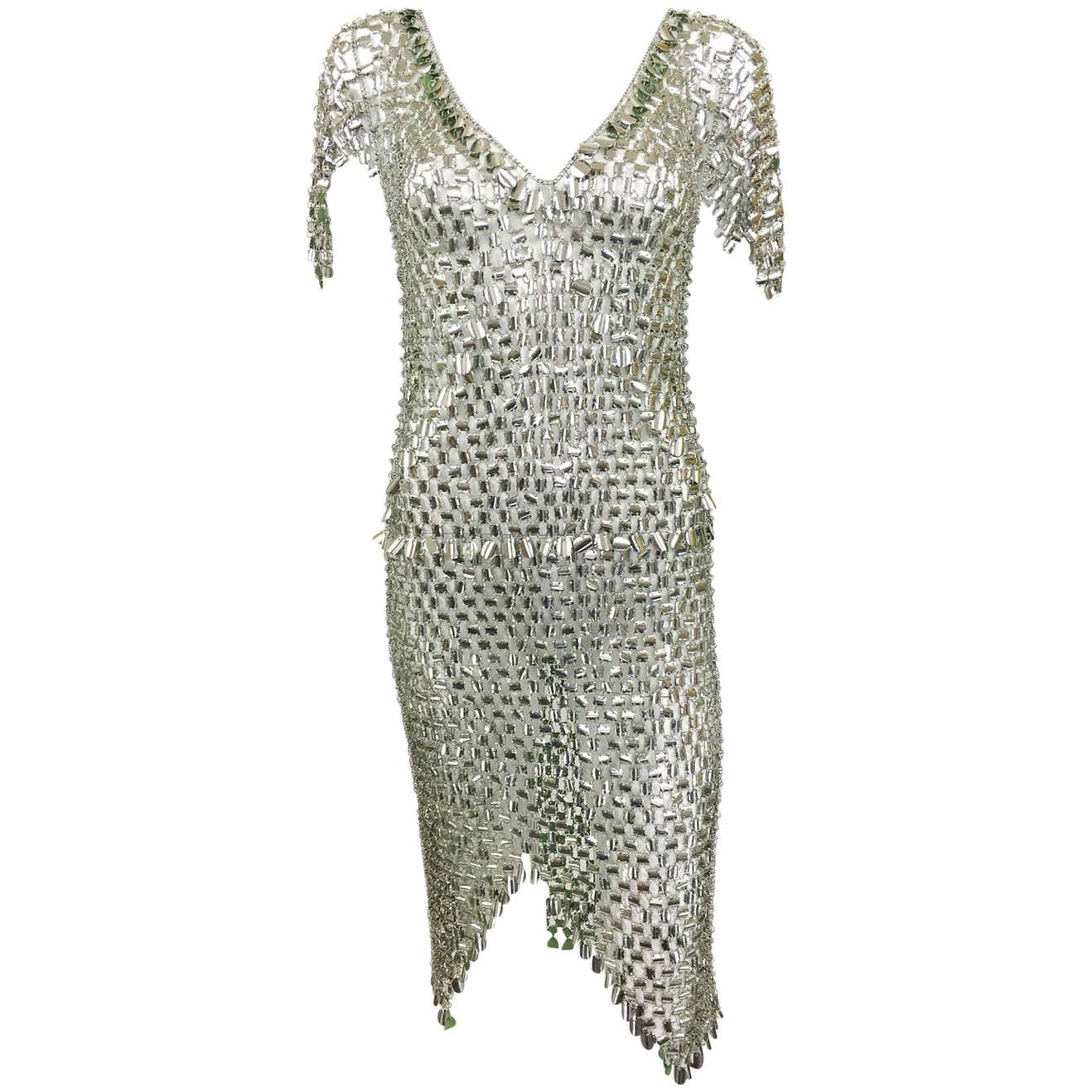 Paco Rabanne Style Chain Dress - 1960s at 1stDibs | paco rabanne chain ...
