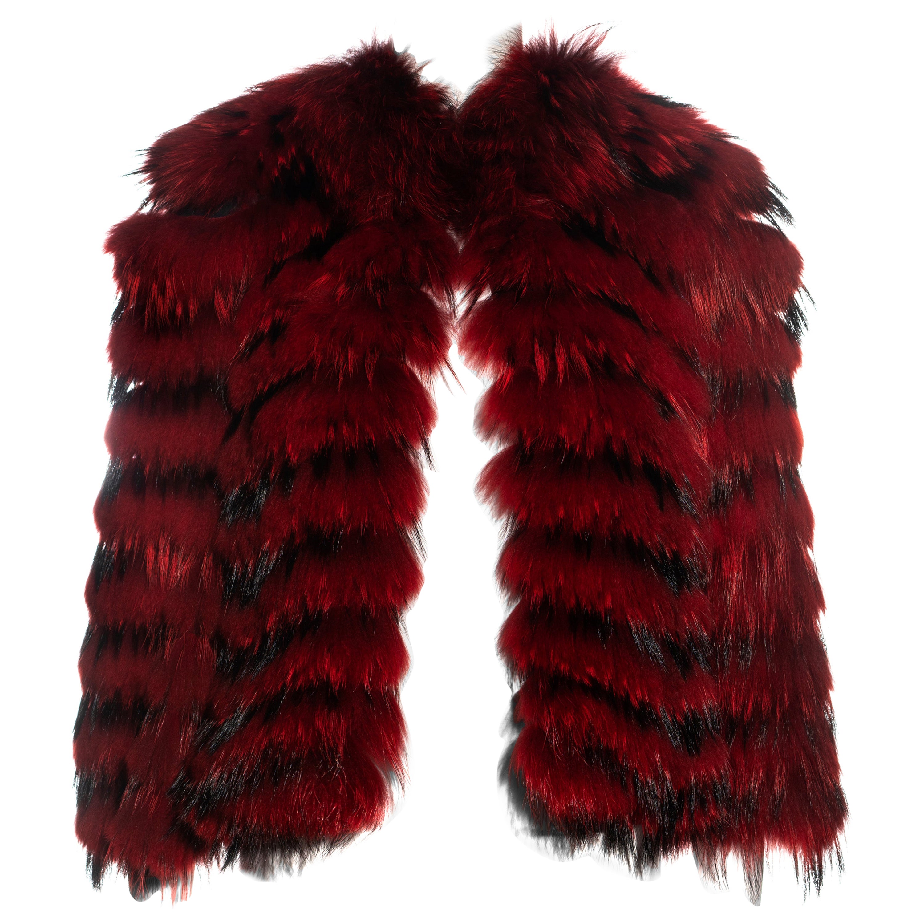 Dolce & Gabbana red fox fur jacket, fw 1999 For Sale