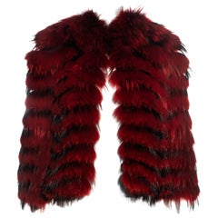 Used Dolce & Gabbana red fox fur jacket, fw 1999