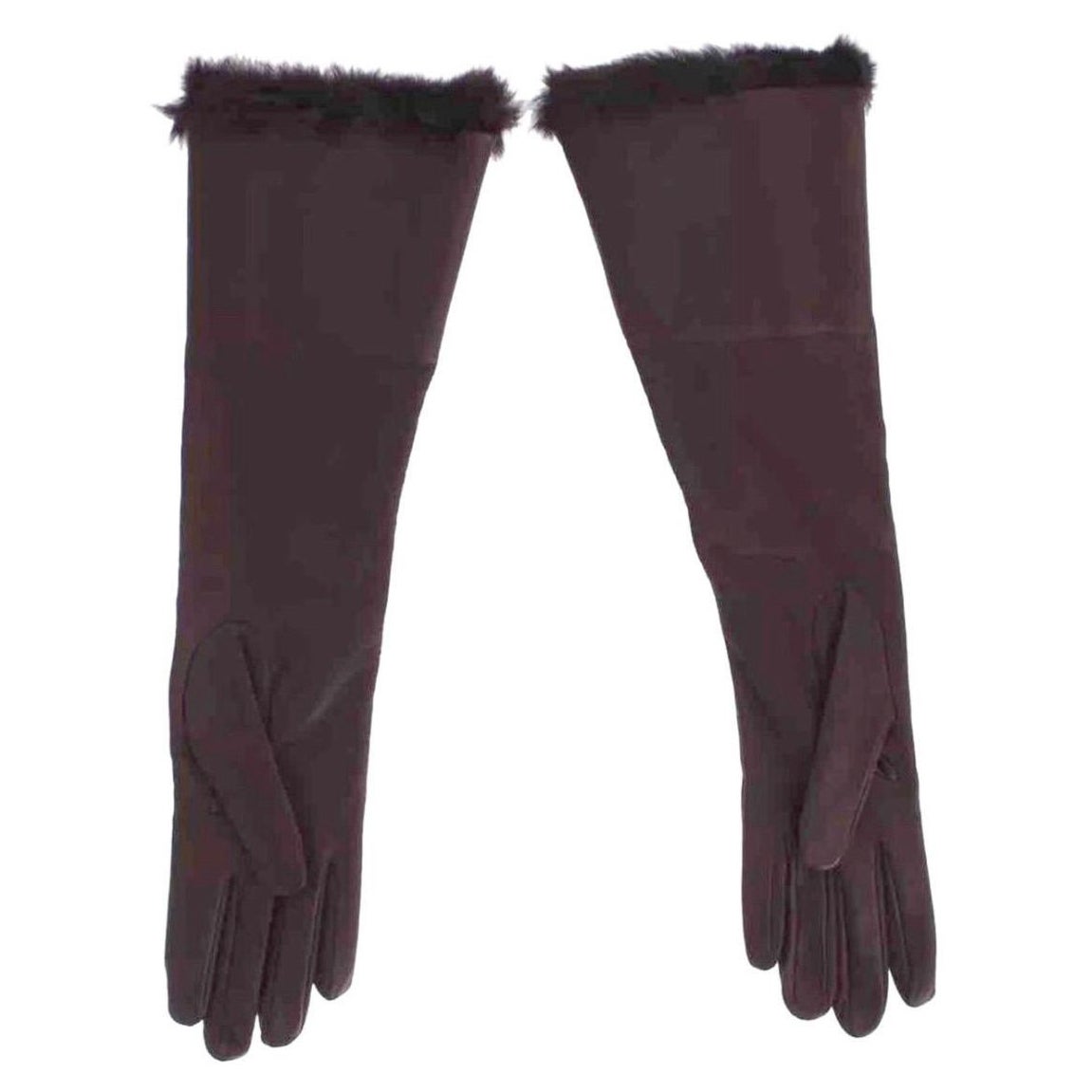 Dolce & Gabbana Long burgundy
lamb leather gloves For Sale