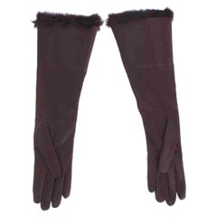 Dolce & Gabbana Long burgundy
lamb leather gloves