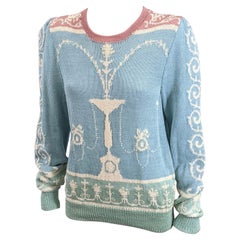 Handknit Cotton Sweater, Adams Style, Dia North of Boston