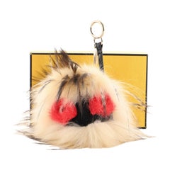 Fendi Monster Bug Bag Charm Fur with Leather Multicolor