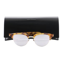 Saint Laurent Slim Wayfarer Sunglasses Tortoise Acetate Brown