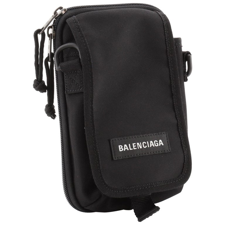 Balenciaga Explorer Crossbody Pouch Nylon Black For Sale at 1stDibs