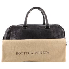 Bottega Veneta Bowler-Tasche aus Leder mit Intrecciato-Detail Medium Schwarz, Metallic