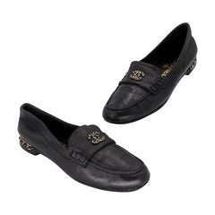 Used Chanel Penny Loafers 37 Leather Formal Shoes CC-0916N-0003