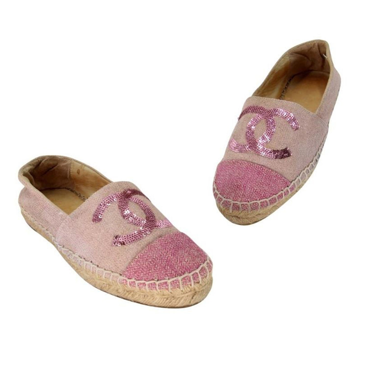 Leather espadrilles Chanel Pink size 41 EU in Leather - 35521421