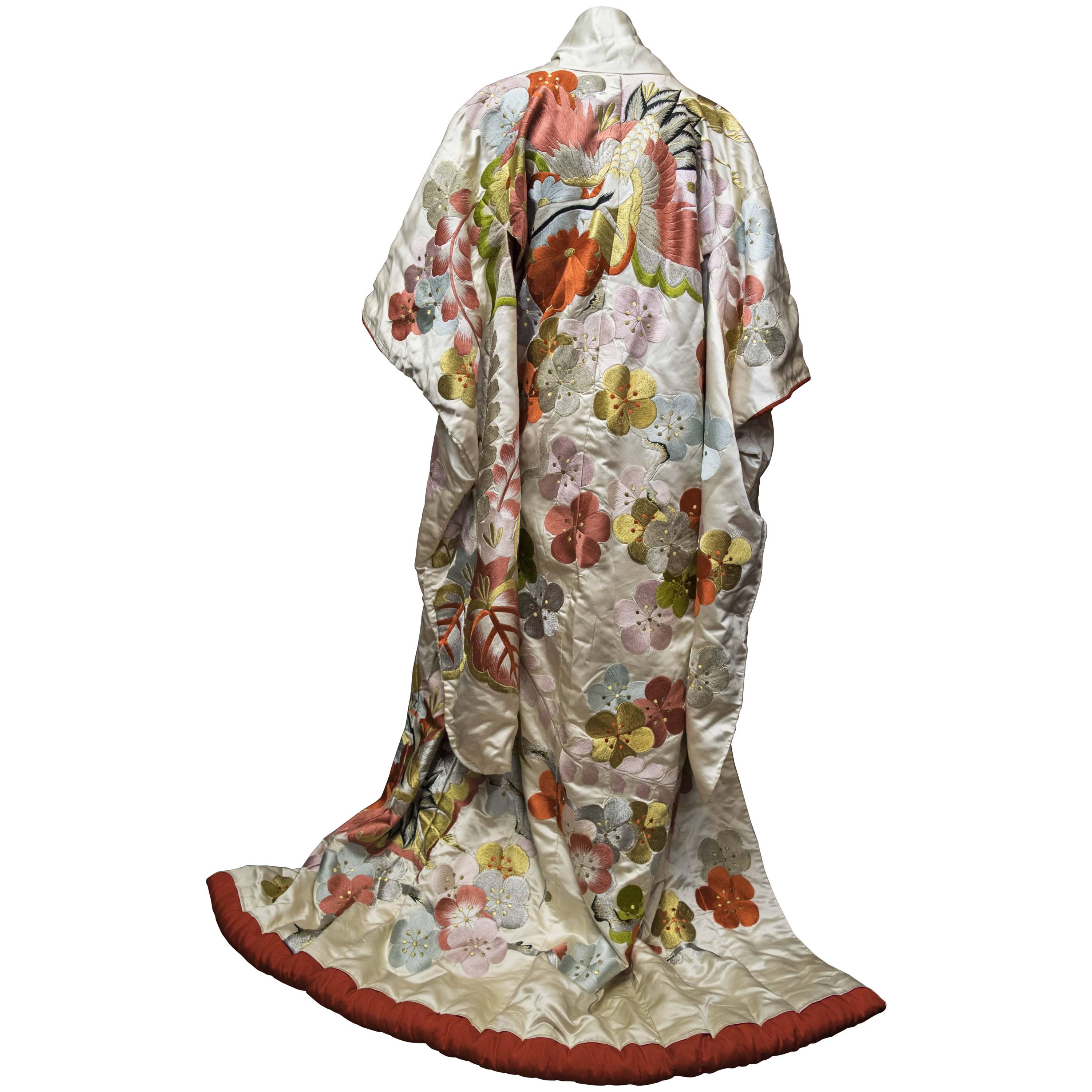 1950s Ceremonial Embroidered Kimono  