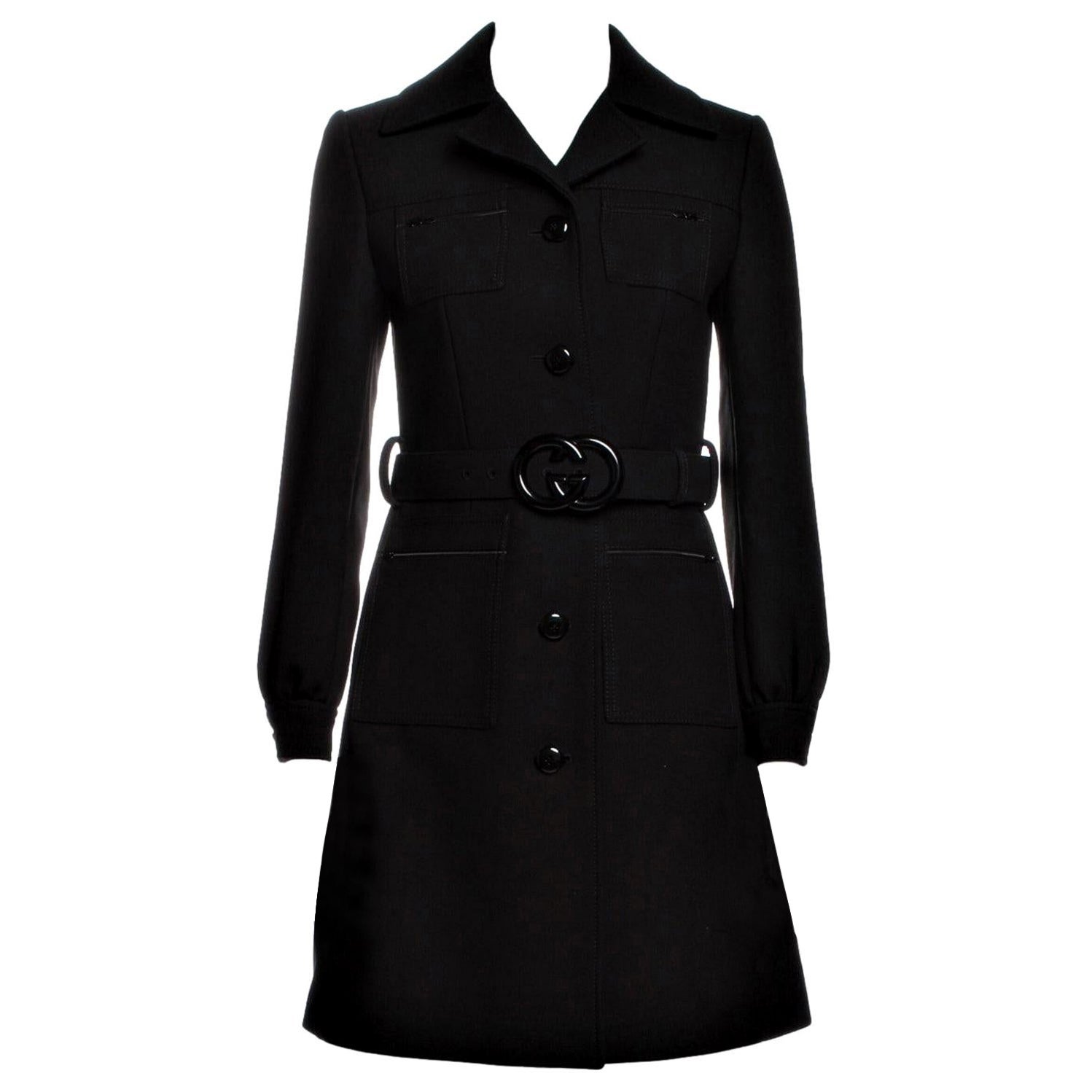 Chanel Black and White Tweed 3/4 Coat - 38 at 1stDibs