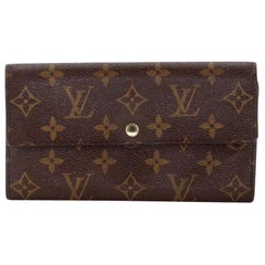 Louis Vuitton Brown Monogram Canvas Sarah GM Long Trim Wallet