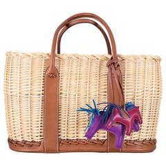 Limited Edition Hermes Garden Party Bag Ocier Tote Barenia Leather JaneFinds