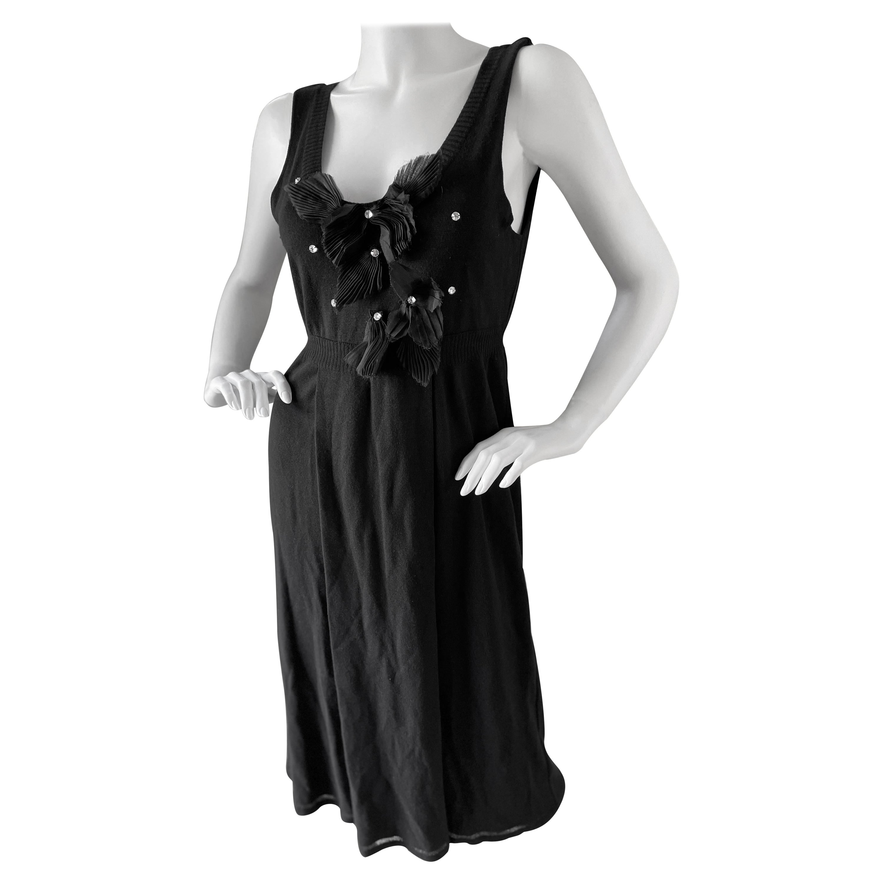 John Galliano Vintage Little Black Dress with Crystals For Sale