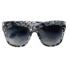 Dolce & Gabbana Plastic Black Sicily Taormina Lace printed sunglasses