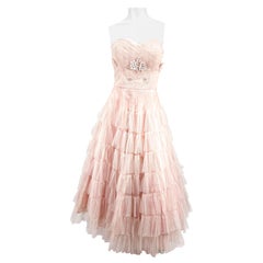 Retro 1950s Pink Tulle Party Dress