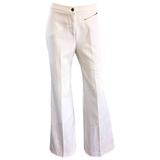 Pantalon à jambes larges en coton brodé blanc Chloé par Phoebe Philo, Neuf avec étiquette