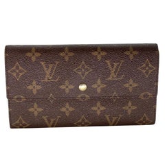 Louis Vuitton - Portefeuille ébène GM Sarah avec monogramme LV-W1216P-0001