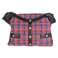 Chanel Black Lambskin & Multicolor Tweed Girl Bag
