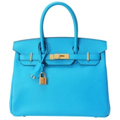 Hermès Bleu Zanzibar Epsom Birkin 30 GHW