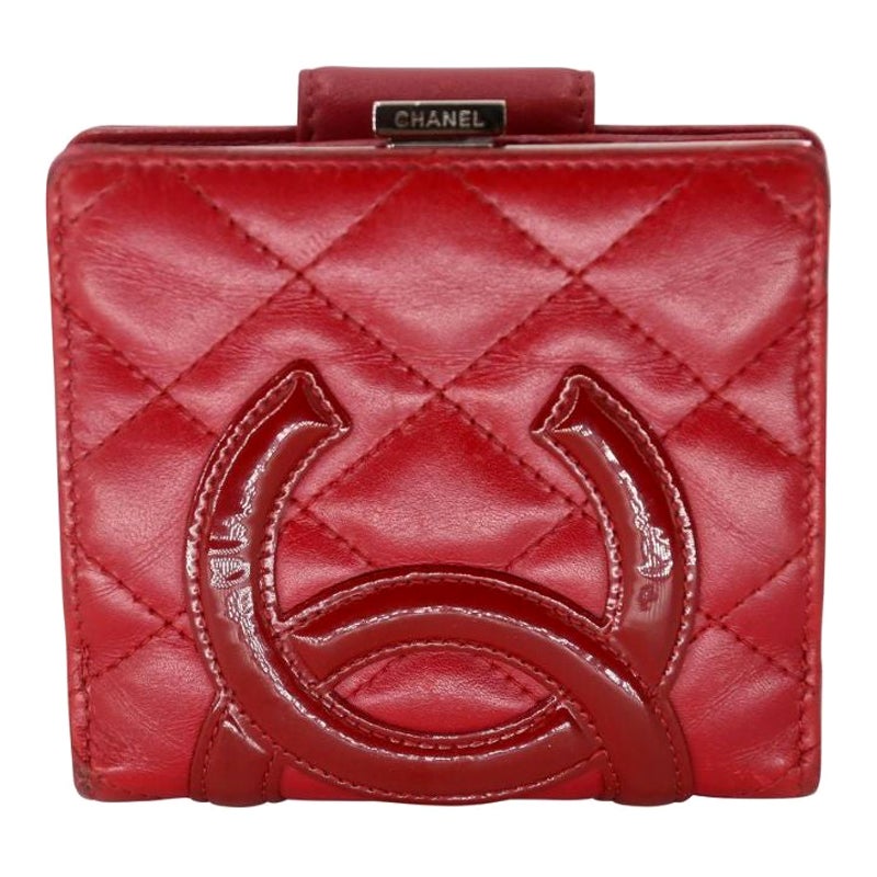 Chanel Cambon CC Bifold Quilted Lambskin Wallet LV-1104P-0011 For Sale